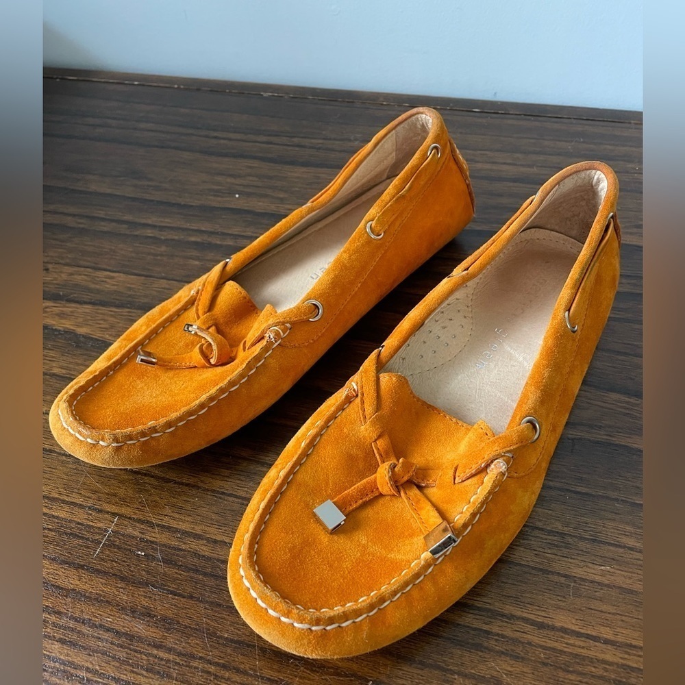 Patricia Green, euro 38 or US 7, Stephie, orange yellow leather driving moccasin - Picture 11 of 11